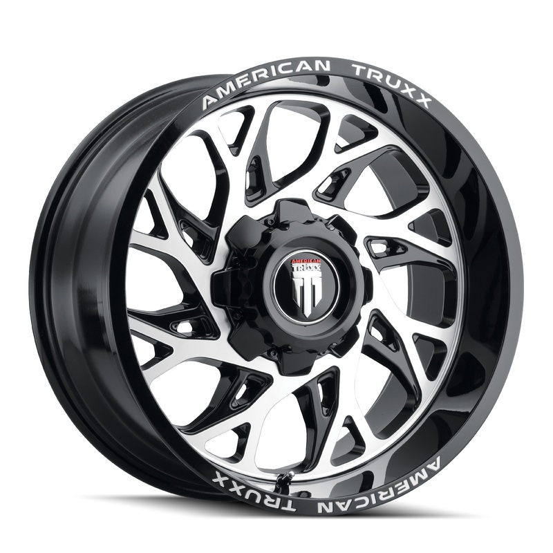 AMERICAN TRUXX AT1913 DESTINY GLOSS BLACK MACHINED WHEELS | 20X12 | 8X165.1 | OFFSET: -44MM | CB: 125.2MM