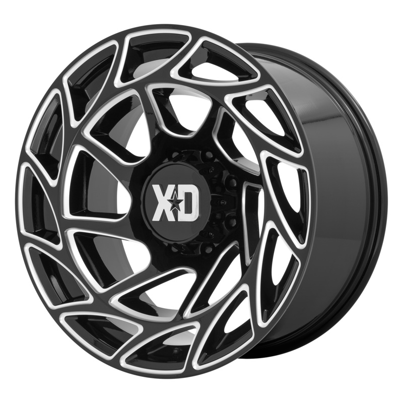XD XD860 ONSLAUGHT GLOSS BLACK MILLED WHEELS | 20X9 | 8X180 | OFFSET: 0MM | CB: 124.2MM