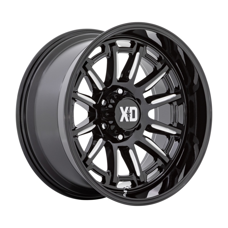 XD XD865 PHOENIX GLOSS BLACK MILLED WHEELS | 20X9 | 5X139.7 | OFFSET: 0MM | CB: 78.1MM