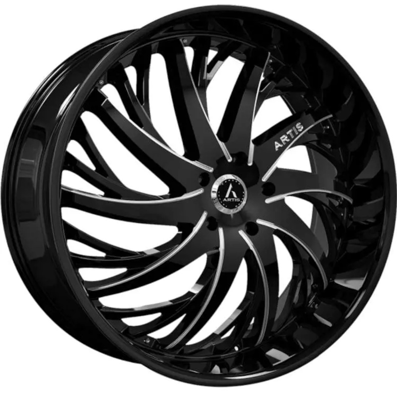 LEXANI DECATUR GLOSS BLACK MILLED WHEELS | 28X9.5 | 6X135 | OFFSET: 25MM | CB: 87.1MM